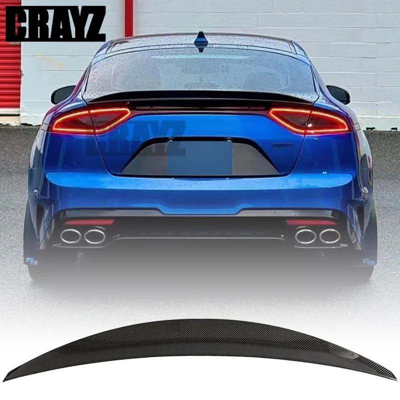 Спойлер KIA K8 Stinger настоящее глянцевое заднее крыло из углеродного волокна