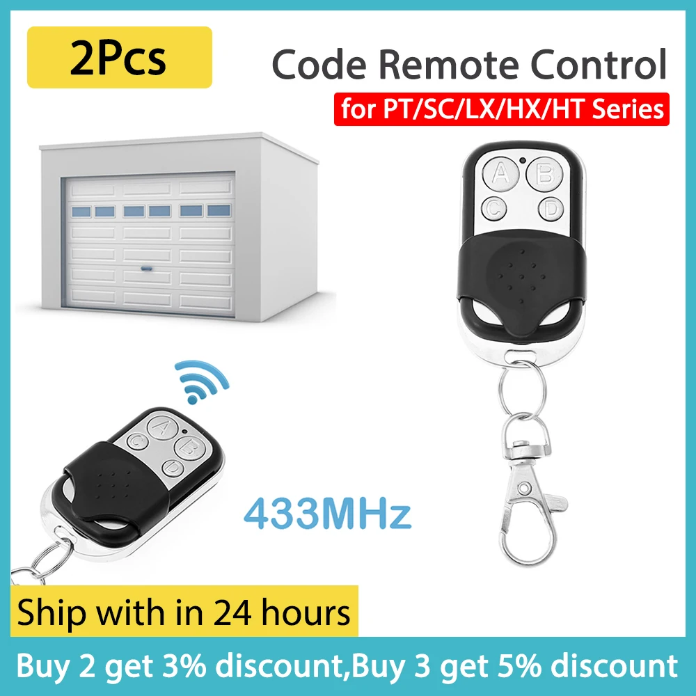 

2шт 433 МГц гаражные ворота открыватель пульт дистанционного управления 4CH Автомобильный ключ Электрическая дверь Двигатель Занавес Мотоцик...