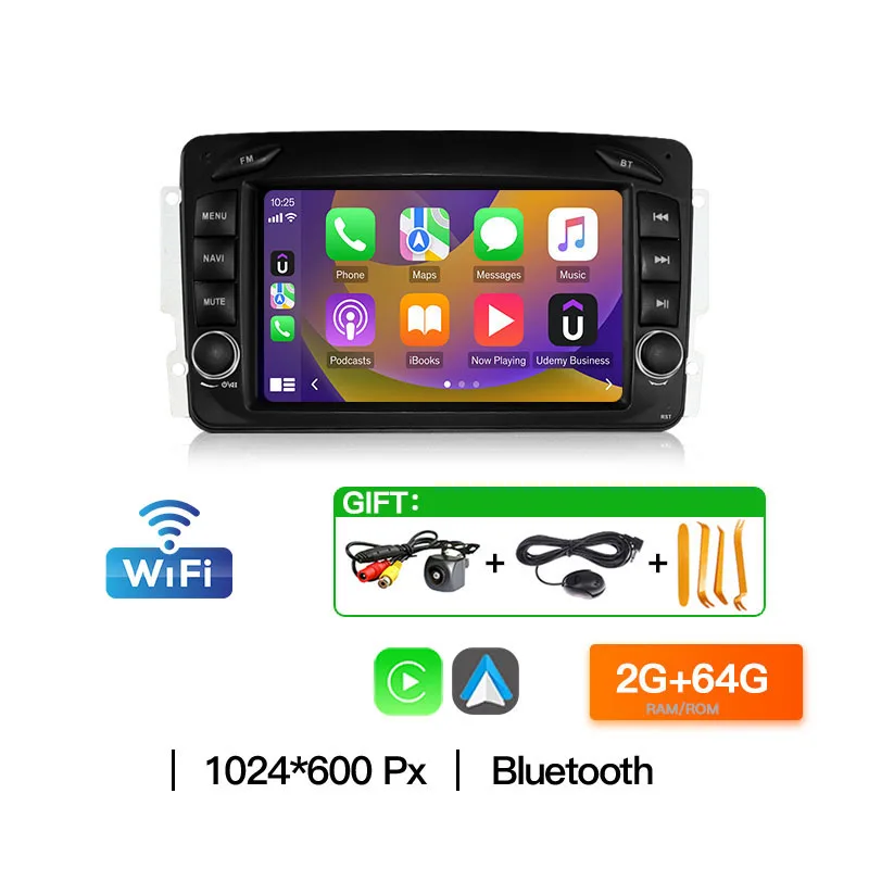 

Android Auto GPS для Mercedes Benz W203 Vito W639 Vaneo CLK W209 W210 Беспроводная навигация Carplay Автомобильный мультимедийный плеер BT Wi-Fi