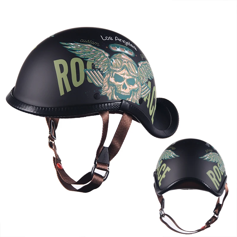 

Motorcycle helmet male half helmet retro ladies electric car prince summer scoop helmet vibrato safety officer knight fa