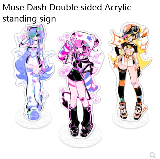 

Official original Game Muse Dash Double sided Acrylic standing sign Rin Buro Marija Desk Stand Model Plate Decor Gifts
