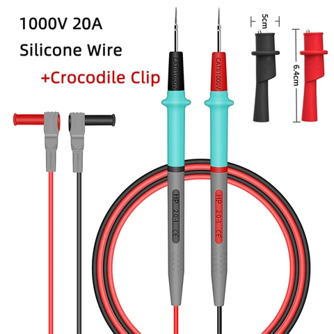1/2 пары, стальные Щупы для цифрового мультиметра, 1000 в 20 А