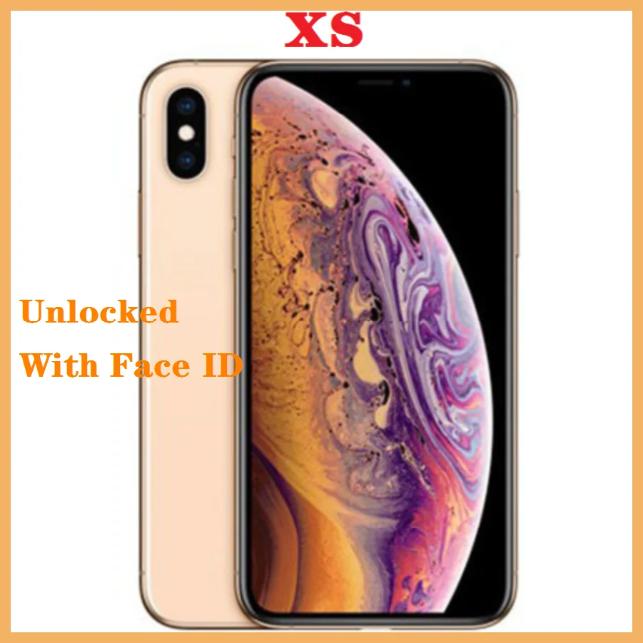Оригинальный разблокированный Apple iPhone XS iphone xs 5 8 дюйма дисплей Retina OLED 4G LTE 2658 мАч A12