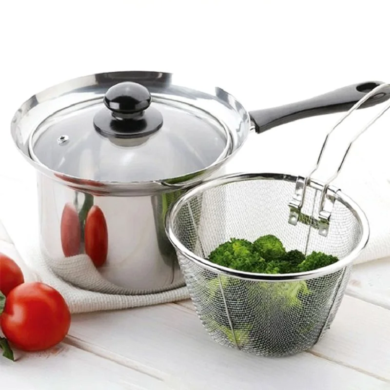 

Multi-function Stainless Steel Cooking Soup Pot Milk Pot Noodle Pot Fried Noodles Steamed Egg Soup Home Cooking Pot