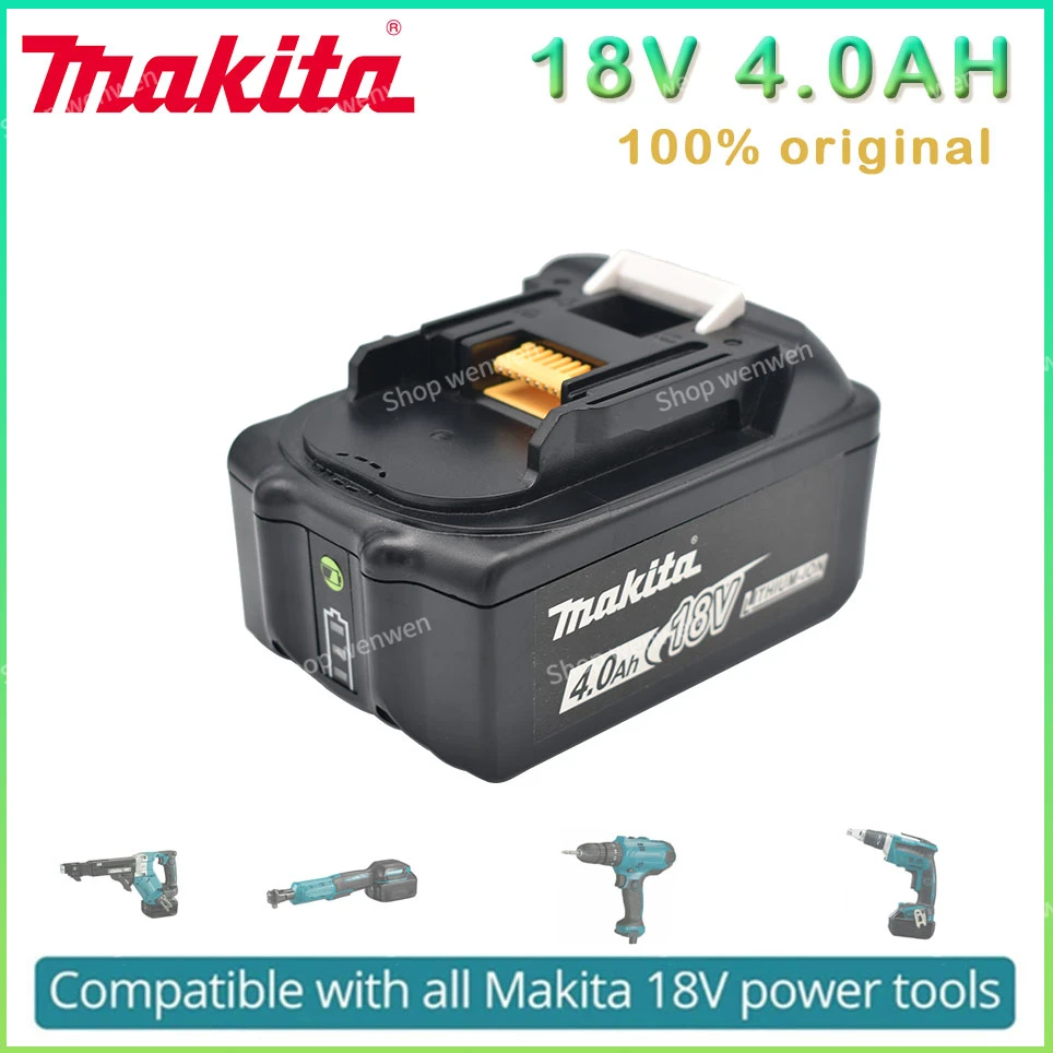 

Makita 100% оригинальный 18V 4.0Ah перезаряжаемый аккумулятор для электроинструмента с зеркальной заменой литий-ионных аккумуляторов LXT400 BL1860 BL1850 BL1840