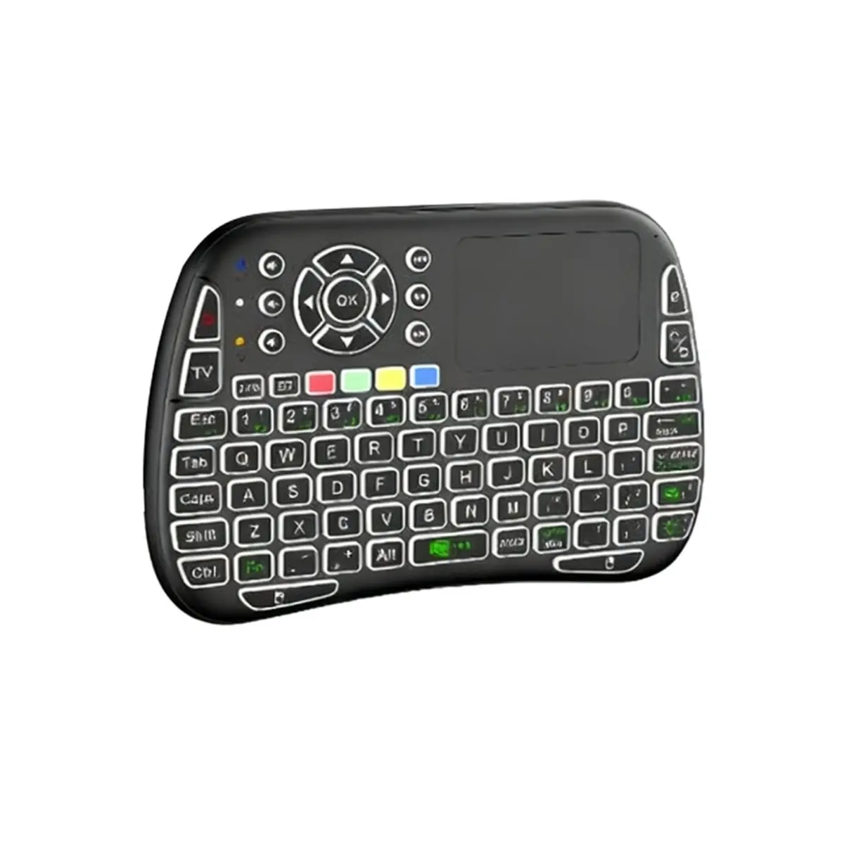 Фото Мини-клавиатура Bluetooth с сенсорной панелью, ИК-обучением, подсветкой, беспроводным подключением 2.4G и BT5.0 для ПК и Android №1