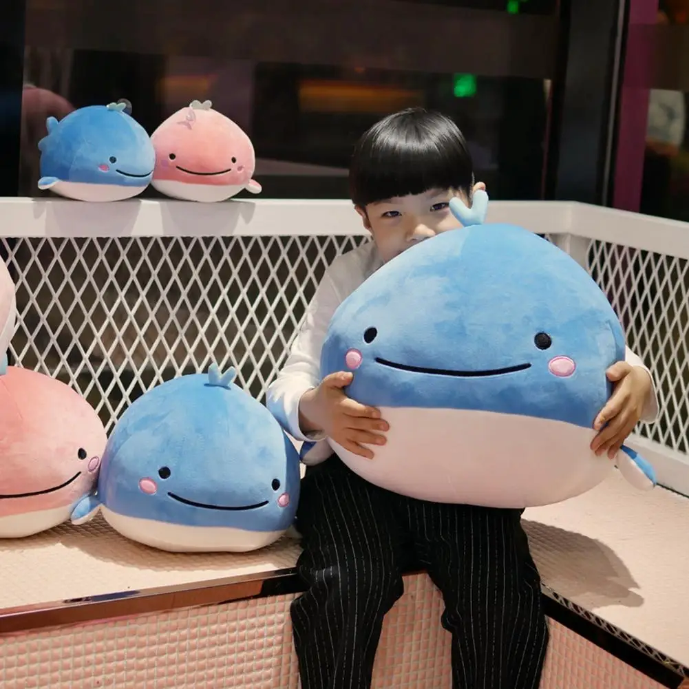 

Plush Doll Lovely Blue/Pink Cozy Touch Cute Whale Doll Soft Throw Pillow Christmas Gift Whale Plush Toy Plush Doll