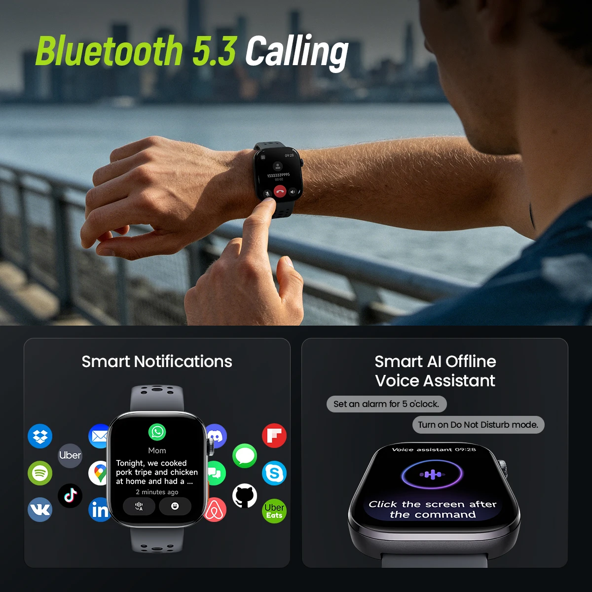 Умные часы HAYLOU Watch Hyper с AMOLED-дисплеем 1.97 дюйма, поддержкой двухдиапазонного GPS, компасом, офлайн-картами, функцией ответа на сообщения, водонепроницаемостью 5ATM. (art.: 3920dbbe83aa3) - 3920dbbe83aa3