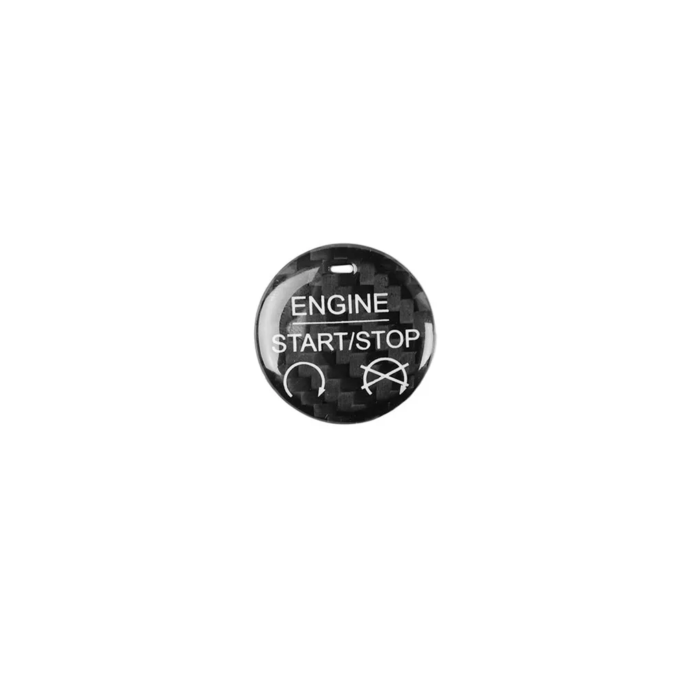 

For Ford Mustang Mustang (2015-2019) Car Interior Carbon Fiber Mustang Red One-Key Start Button Decoration Sticker