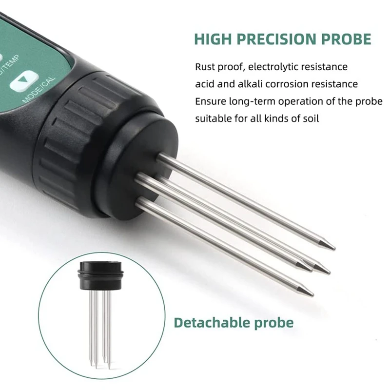 

Soil EC Meter For Soil Moisture Temperature And Conductivity Measures, LED Display,Paddy, Vegetables, Orchards, Flowers
