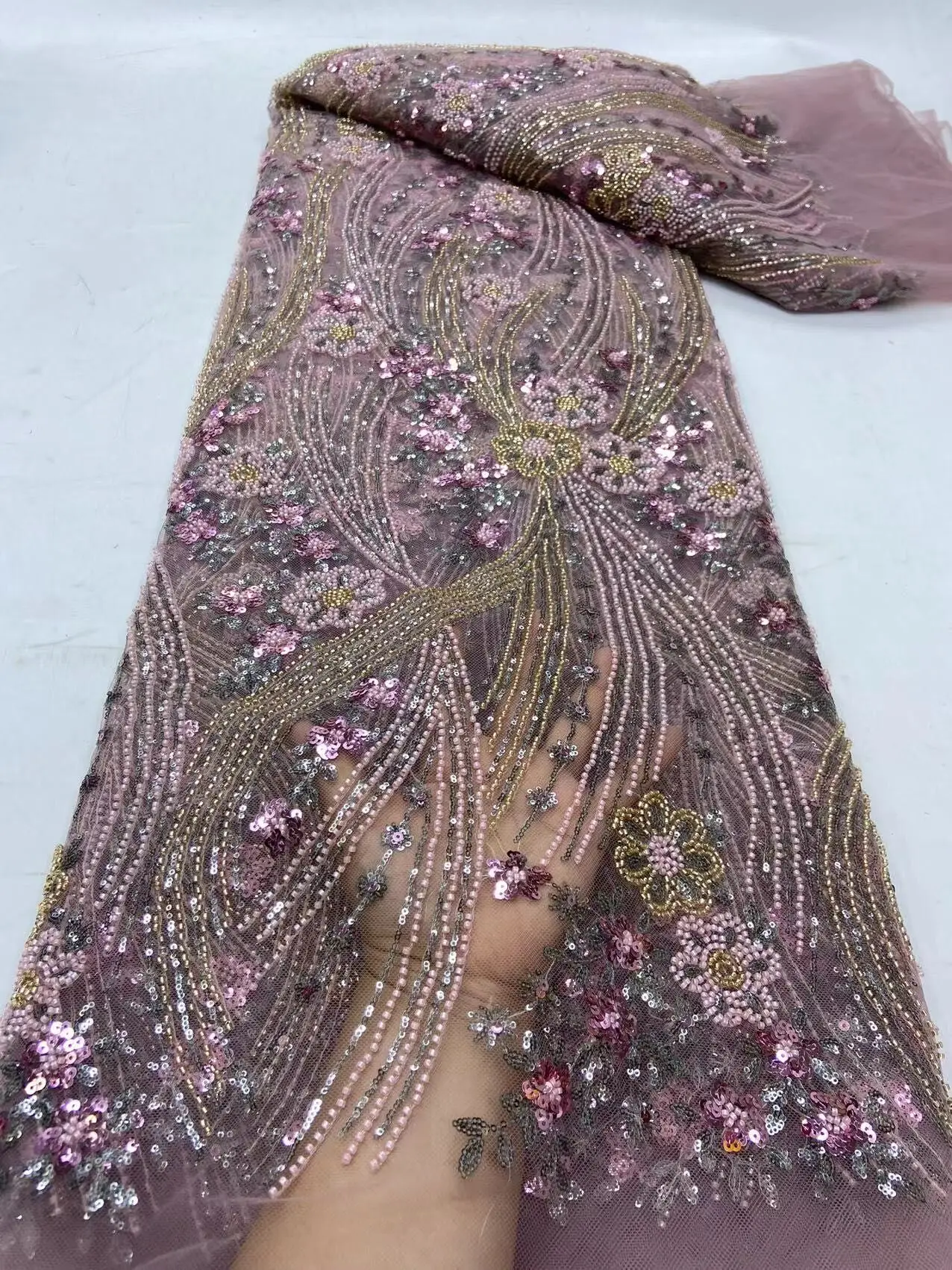 5 ярдов Африканская Хлопковая кружевная ткань 2024 Высококачественная швейцарская