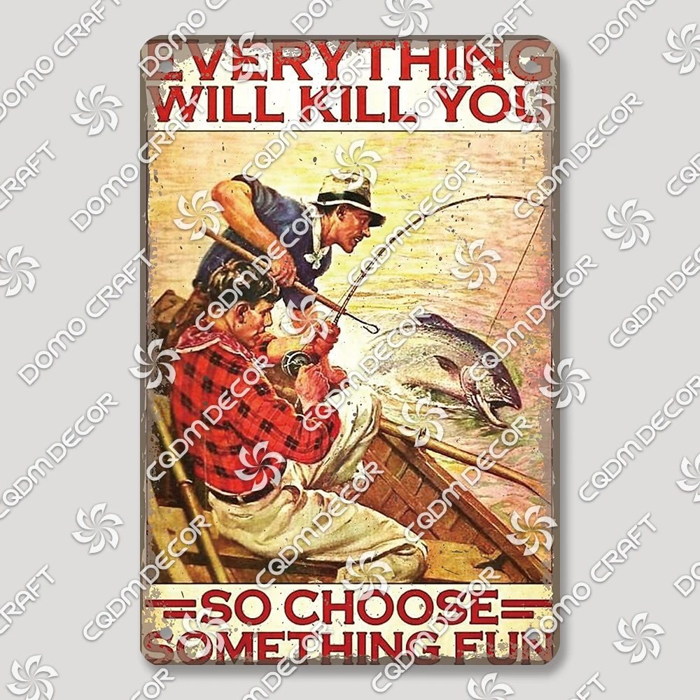 Металлический винтажный плакат CQDM DECOR 