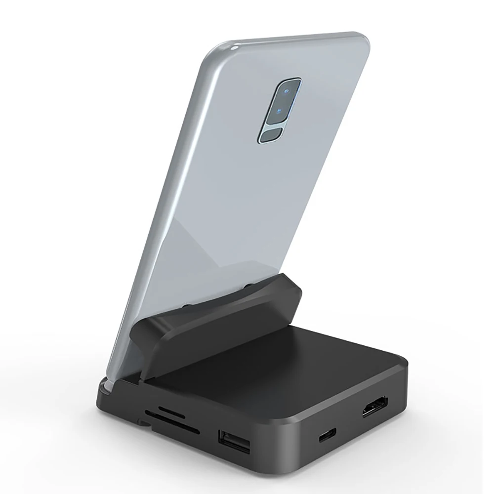 Фото Док-станция-концентратор 8 в 1, подставка для телефона, док-станция Dex Pad, USB C к HDMI-совместиму адаптеру зарядного устройства для док-станции для Samsung №2