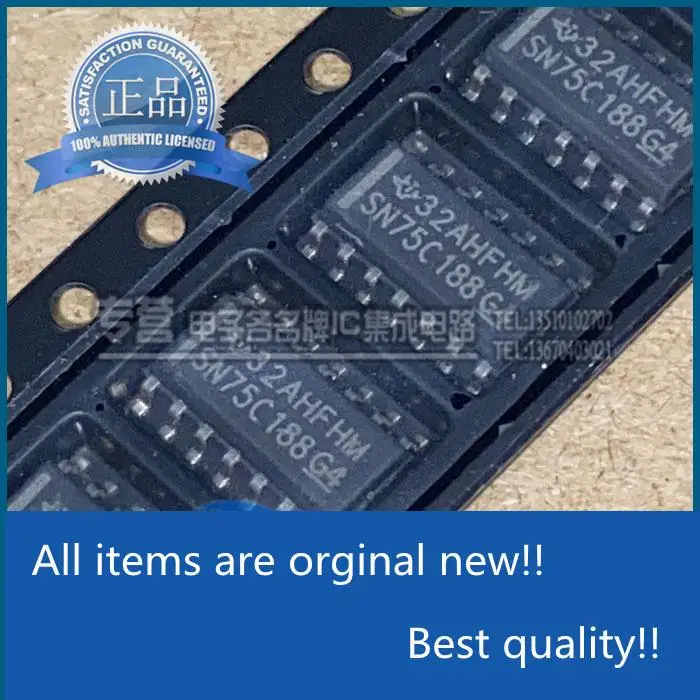 

10pcs 100% orginal new SN75C188DR Silkscreen SN75C188 SMD SOIC-14/3.9MM