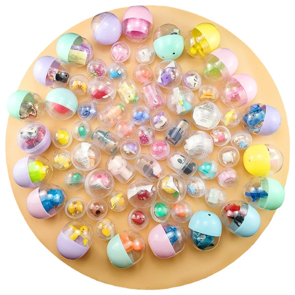 10pcs 5 Styles 32mm-55mm Children Toys Funny Pet Surprise Ball Egg Toy Little Dolls Gift Capsule For Vending Machine - купить по