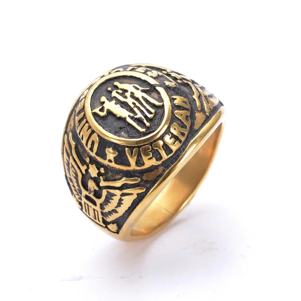 Мужские позолоченные кольца Cy trendy