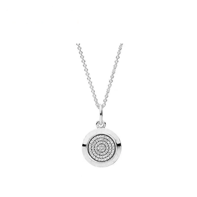 Новое модное очаровательное Оригинальное круглое Брендовое ожерелье с кулоном Pandora женское изысканное ожерелье