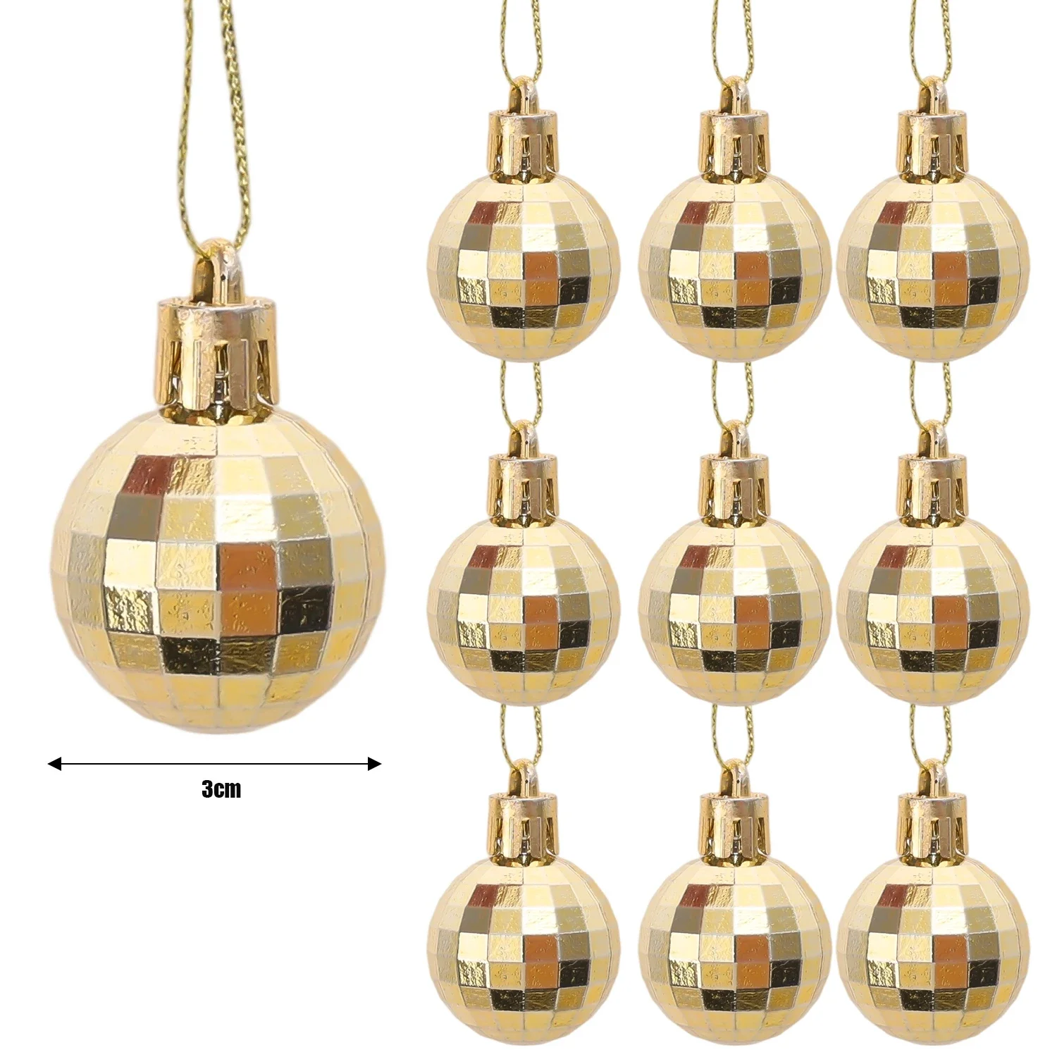 

Гальванические ёлочные шары 3 см, пластик, набор из 10/20/30/50 шт.