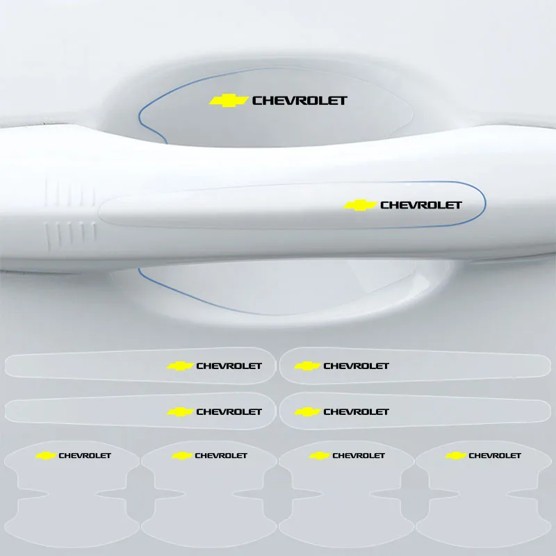 Защитные наклейки на дверную ручку автомобиля прозрачные против царапин для