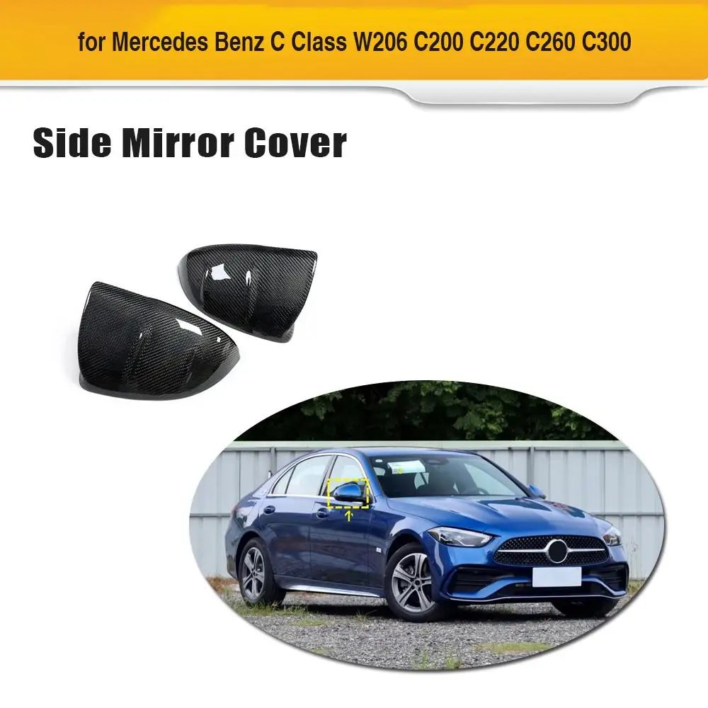 

Car Side Mirror Covers Caps For Mercedes-Benz C Class W206 2021 2022 S Class W223 2021 2022 Rearview Mirror Covers Carbon Fiber