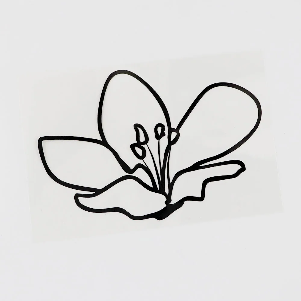 

Black/Silver for Plant Flower Silhouette Vinyl Car Sticker Decal 13CM×9CM