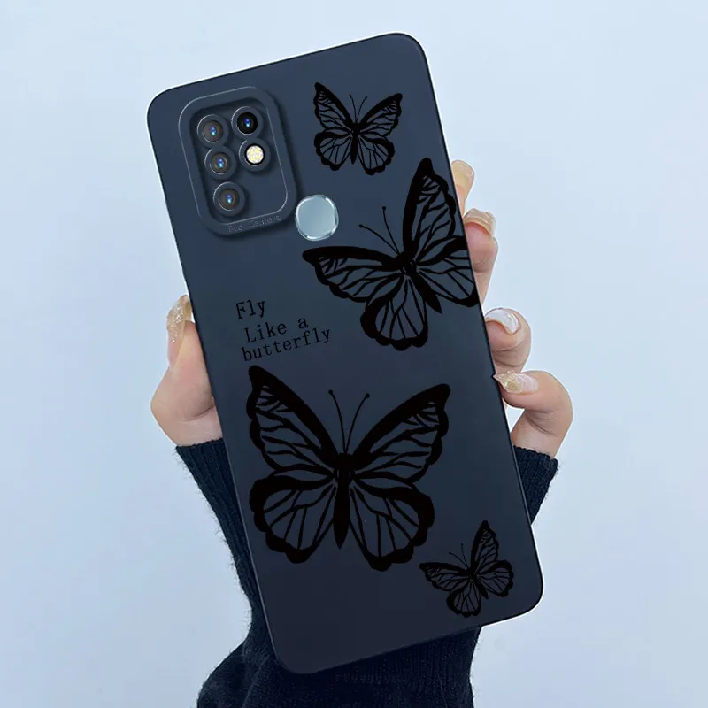 Фото Для Infinix Hot 10 X682B X682C чехол для телефона Hot 10T 10S X689C X689B мягкий силиконовый чехол модный окрашенный защитный чехол Capa №1