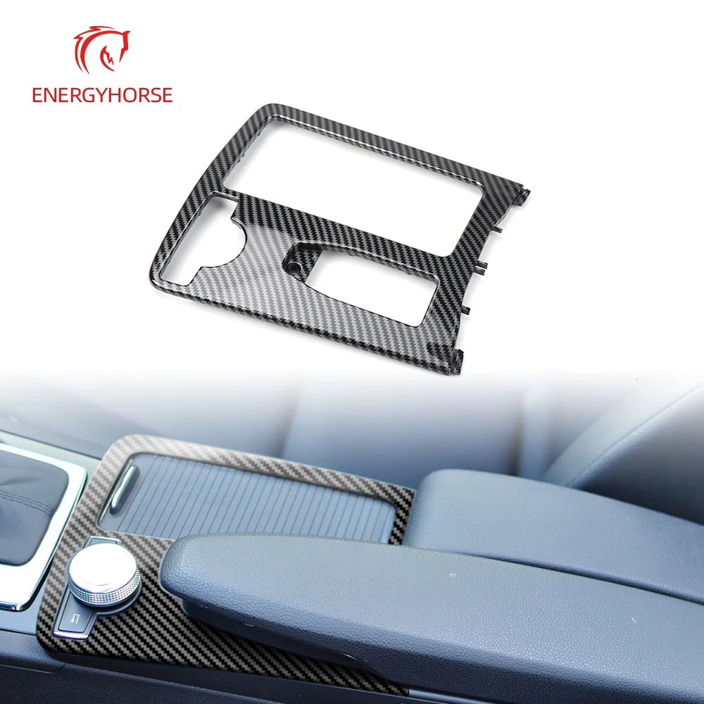 

For Mercedes W204 W207 W212 Carbon Fiber Center Console Cup Holder Cover Armrest Storage Box Roller Blind For Benz C E Class