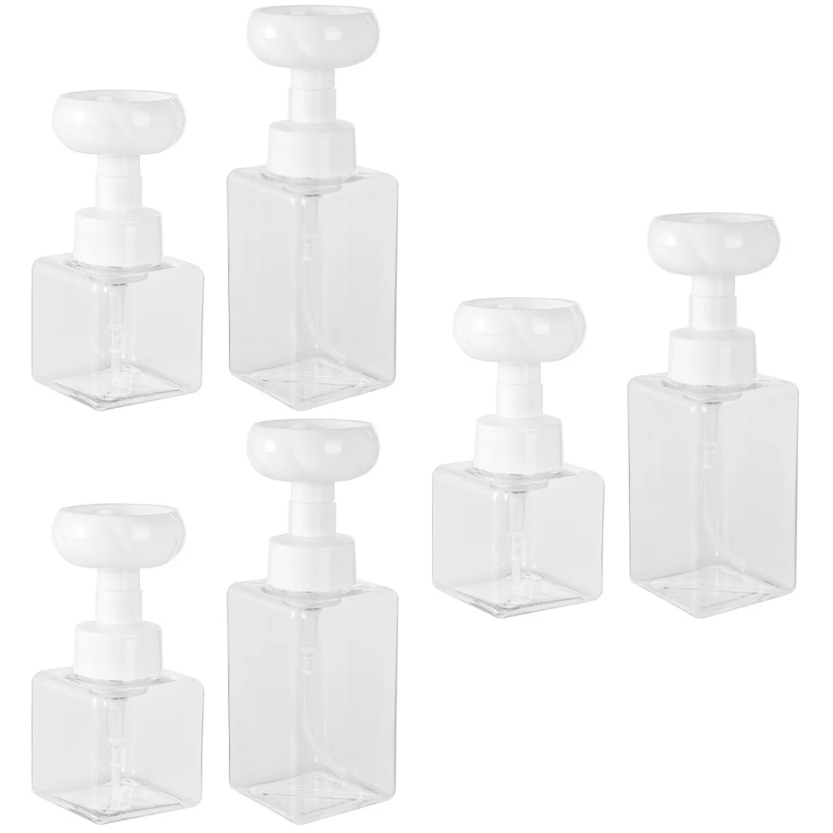 

6 Pcs Home Flower Soap Dispensers Foaming Pump Bottles Kitchen Portable Refillable Containers