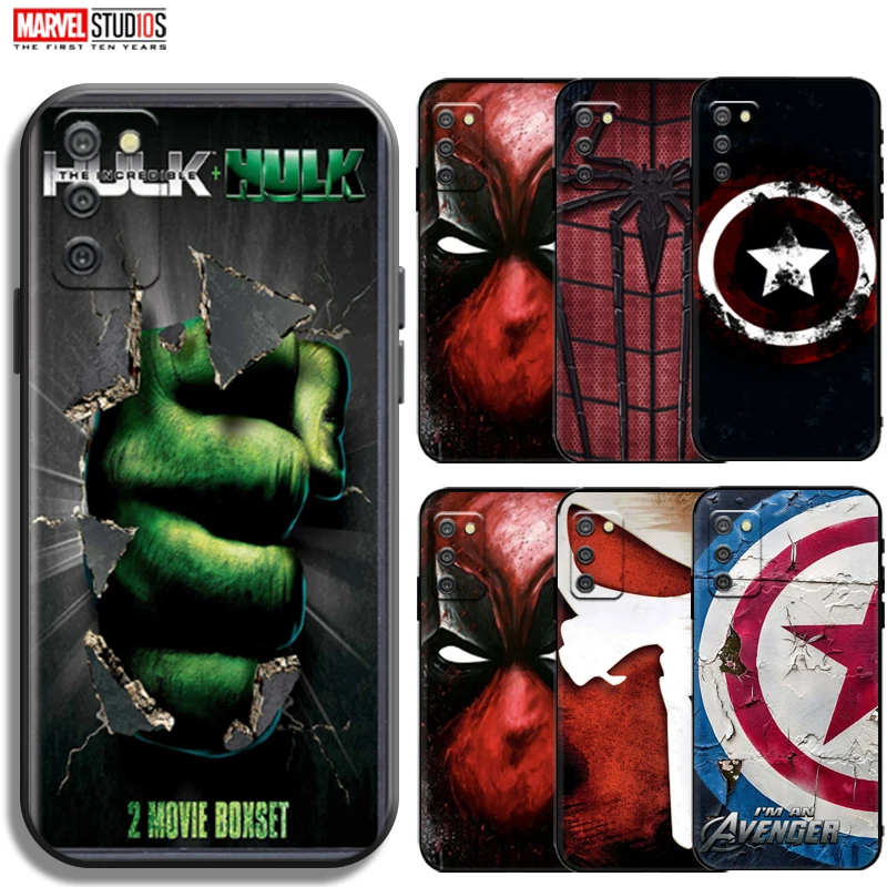 

Marvel Avengers Logo Phone Case For Samsung Galaxy A03s Funda Back Coque Ultra-Thin Black Soft TPU Carcasa Silicone Cover