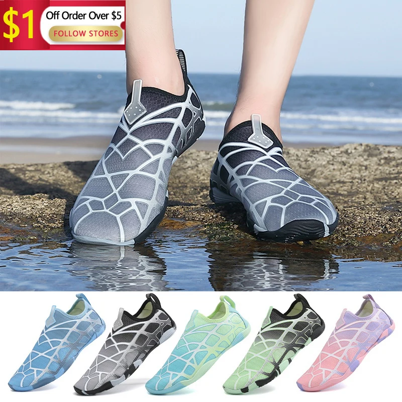 

Quick-Drying Summer Water Shoes Unisex Seaside Beach Sock Barefoot Sneakers Men Swimming Upstream Sports Diving Aqua Shoes Women