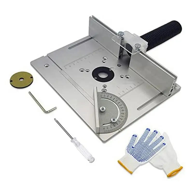 

Router Table Insert Creative Multifunctional Trimming Engraving Table Aluminium Router Table Insert Plate Woodworking Saw Tool