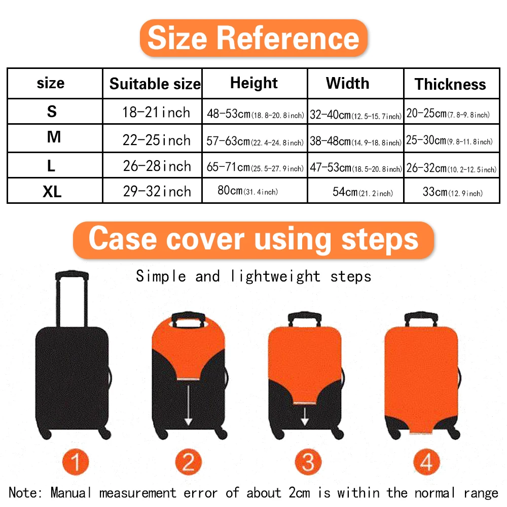 Цветной Дорожный чемодан, Толстый эластичный защитный чехол, подходит для чемоданов на колесиках 18-32 дюйма, пылезащитный чехол, аксессуары для путешествий