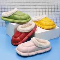 cotton slippers winter cold proof warm wrap cotton shoes eva soft bottom winter home couple slippers deodorant shoes
