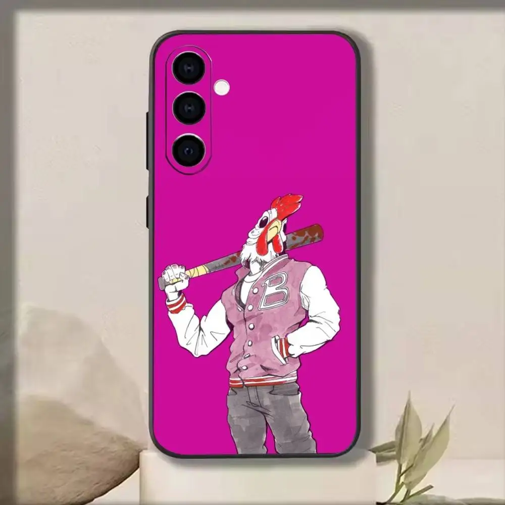 Фото Чехол для телефона Game-H-hotline m-Miami-Richter-jacket для Samsung Galaxy A73, A72, A71, A70, A53, A52, A51, мягкий силиконовый черный чехол №4