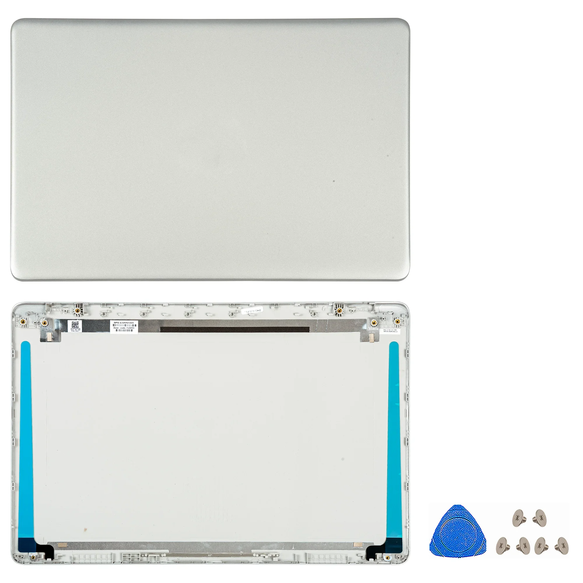 Фото Для HP 15-DW 15S-DU 15S-DY 15S-DR 255 G8 250 G8 TPN-C139 ЖК-задняя крышка/подставка для рук/нижняя часть корпуса петли L52012-001 L52007-001 серебристый №2
