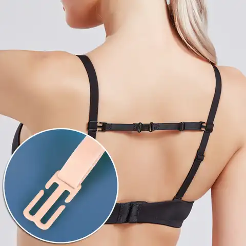 Upgraded Women Anti Slip Bra Strap Holder Buckle Belt With Back Hasp All Match Invisible Elastic Underwear Straps Bra Accessory