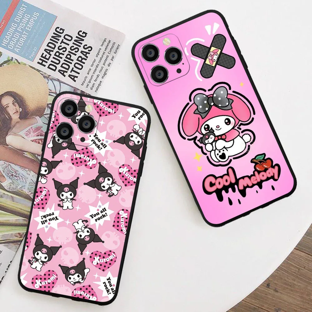 CK-26 Kuromi Melody Phone Case For OPPO F11 F17 A3 A95 A94 A57 A96 A77 A17 A92S A16K A17K A38