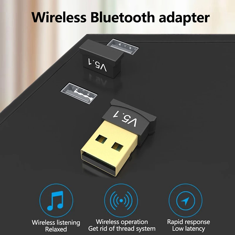 

Usb Bluetooth Receiver BT Transmitter Aptx Mini Adapter USB Bluetooth 5 1 Dongle 5.1 Driver Free Adapter For Windows 7/8/8.1/11