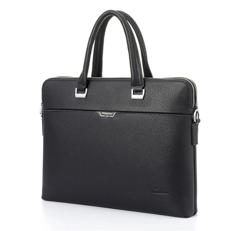 Men' Business Briefcase Large Capacity Genuine Leather Cowhide Handbag Classic Shoulder Messenger  bag High Quality Notebook Bag