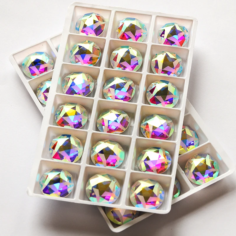 

2016MTH Crystal AB Sew On Rhinestones High Quality Silver Flatback Super Bright Glass Strass For Wedding Dress Garments Decor