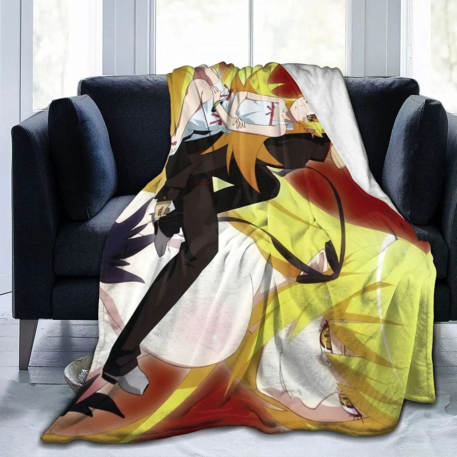

Shinobu Oshino Fluffy Soft and Comfortable Blanket, Anime Warm Embrace of Sympathy