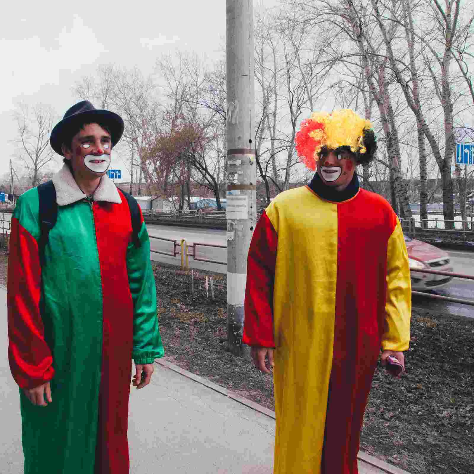 Парики из волос клоуна для вечерние накладные аксессуары смешной косплей