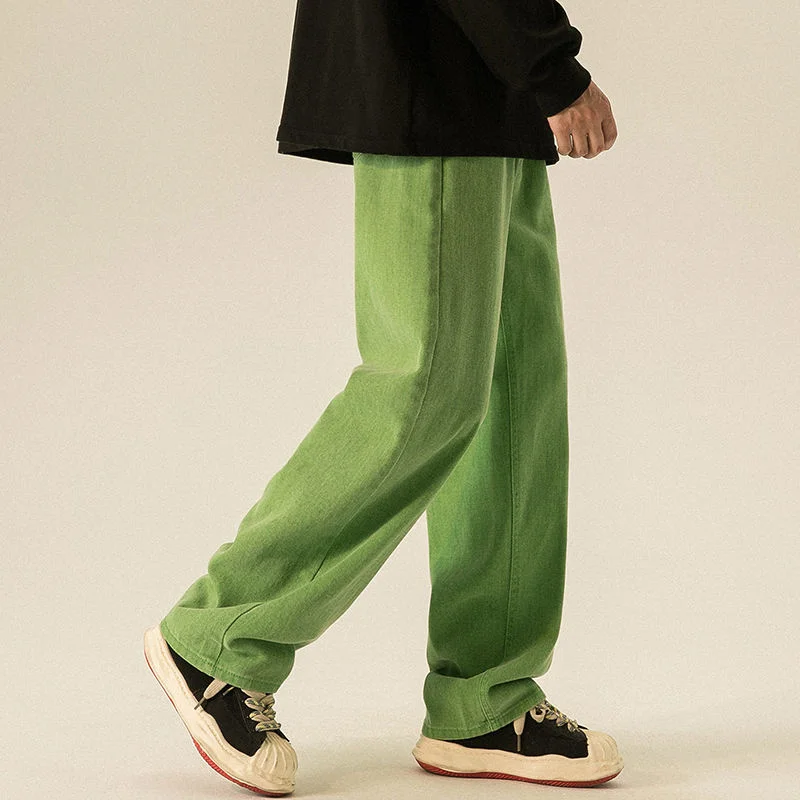 6 Colors Baggy Jeans Men Fashion Harajuku Retro Casual Straight Pants Streetwear Hip Hop Loose Denim Pants Mens Trousers M-2XL