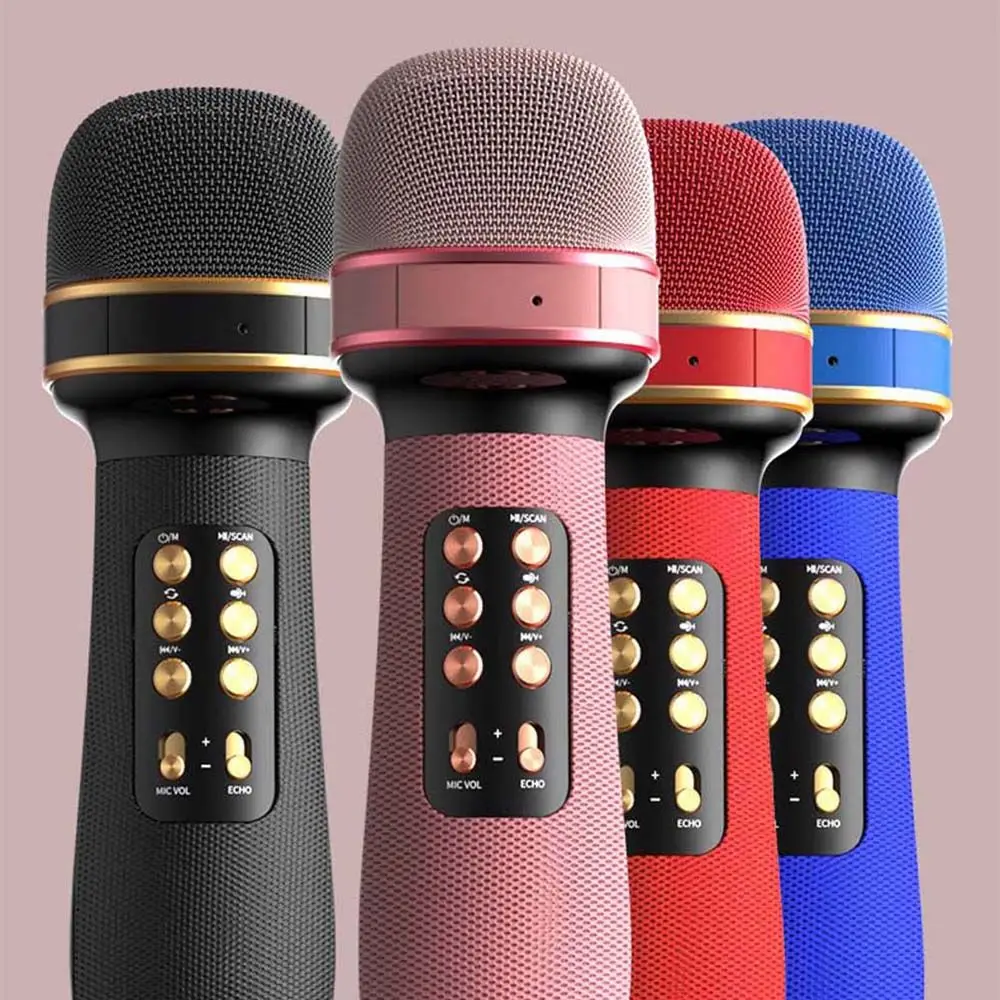 

WS-898 Bluetooth Handheld Microphone Wireless Karaoke Double Speaker Condenser Mic Player Singing for Smart TV