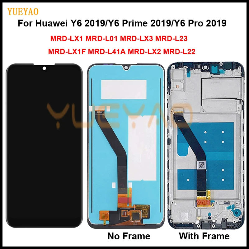 Для Huawei Y6 2019 ЖК-дисплей сенсорный экран с рамкой для Prime MRD-LX1F LX1 LX3 LX1N замена экрана