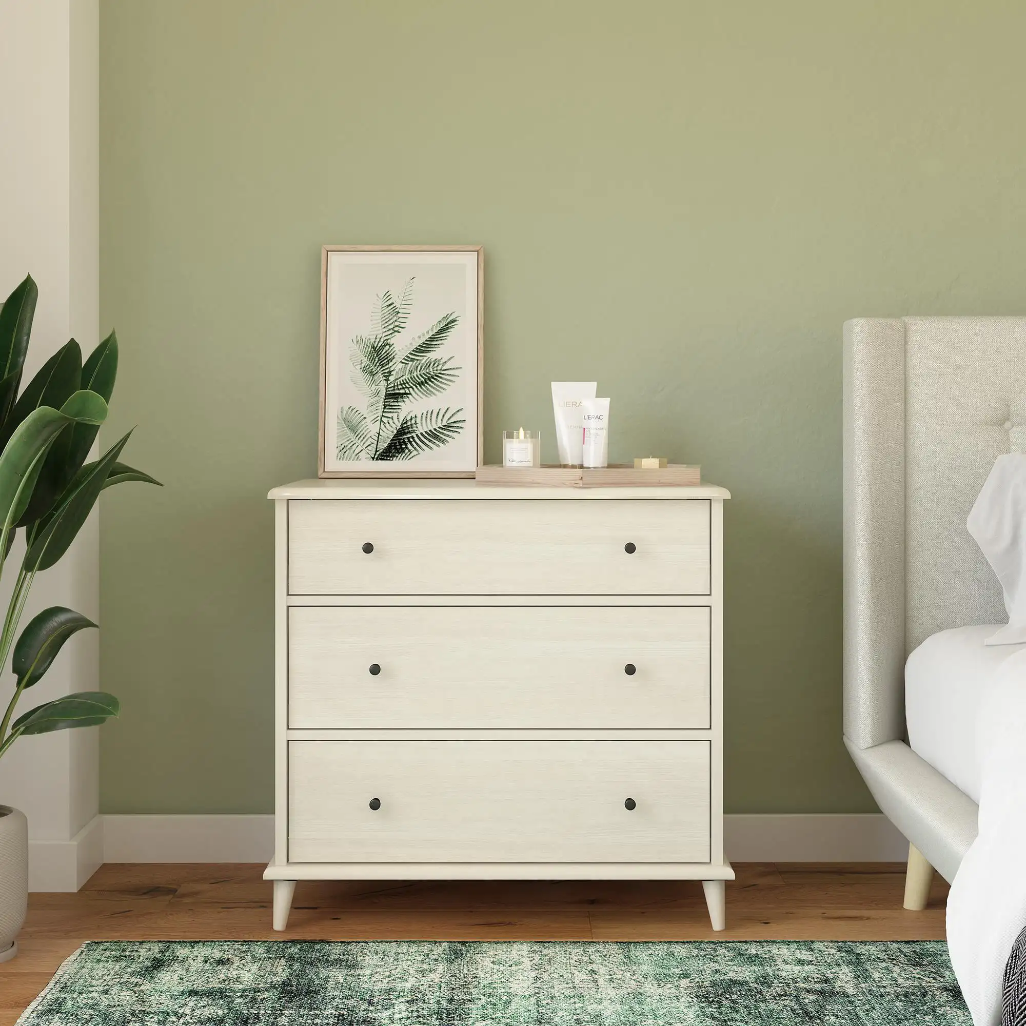 

Queer Eye Farnsworth 3 Drawer Dresser, Ivory Oak