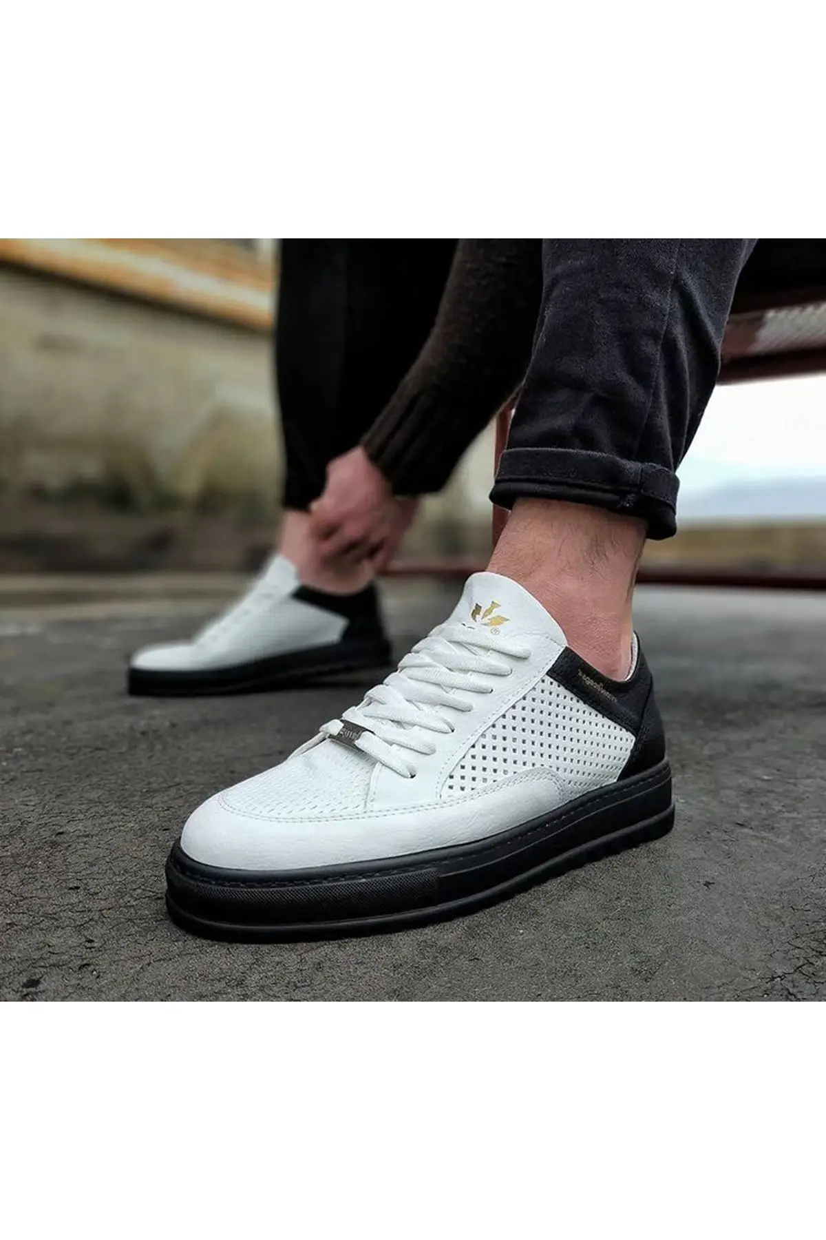 

BveA Store men's fashion spring summer winter comfortable daily WG505 White Charcoal Men Casual Shoes