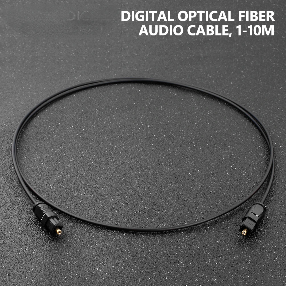 

1m 1.5m 2m 3m 5m 10m Optical Fiber Lead Digital Audio Cable Toslink Cord Black SPDIF DVD DVT MD SPDIF Optical Fiber Line