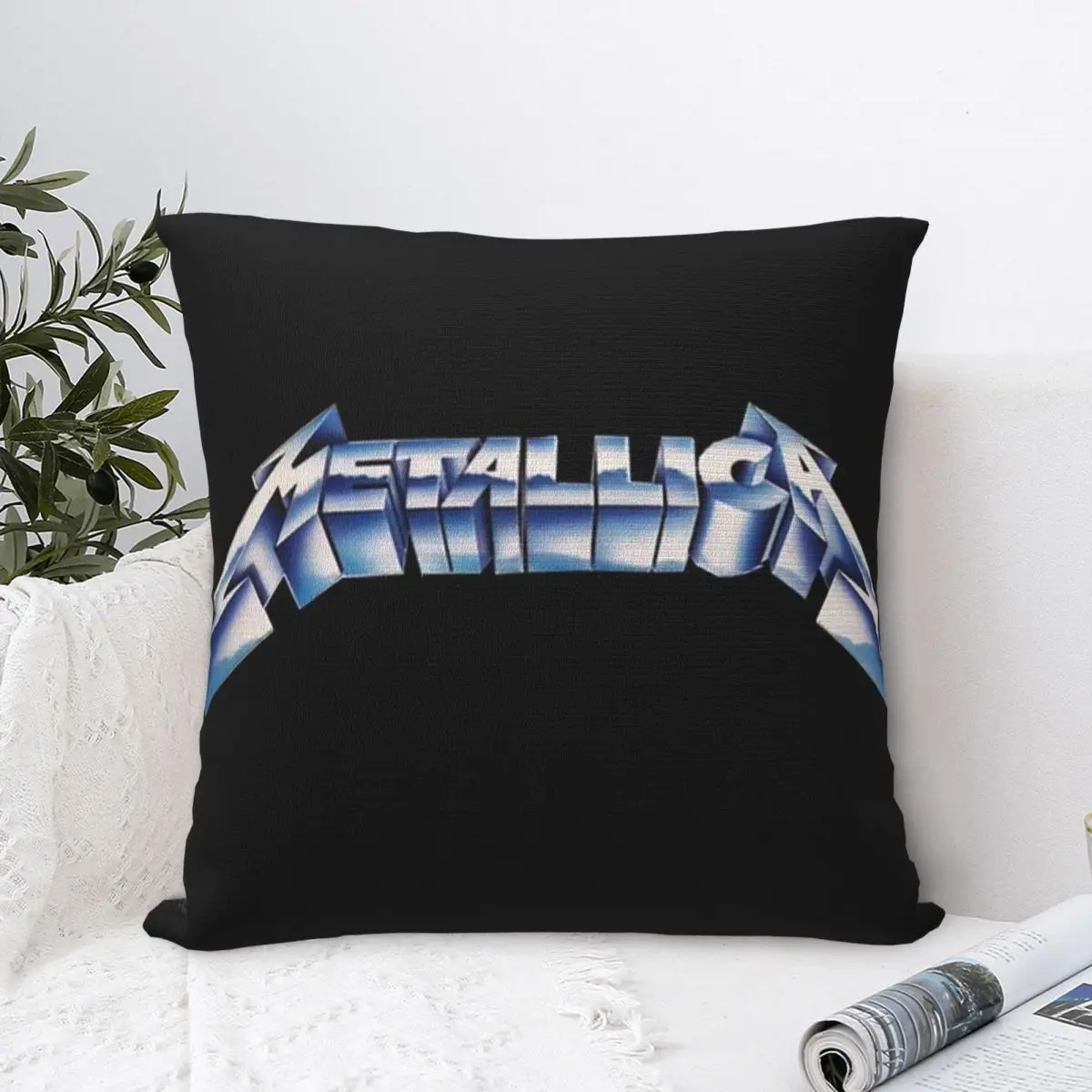 

Металлическая музыкальная квадратная наволочка Metallicas, наволочка из полиэстера для подушки, бархатная декоративная комфортная наволочка для домашнего дивана
