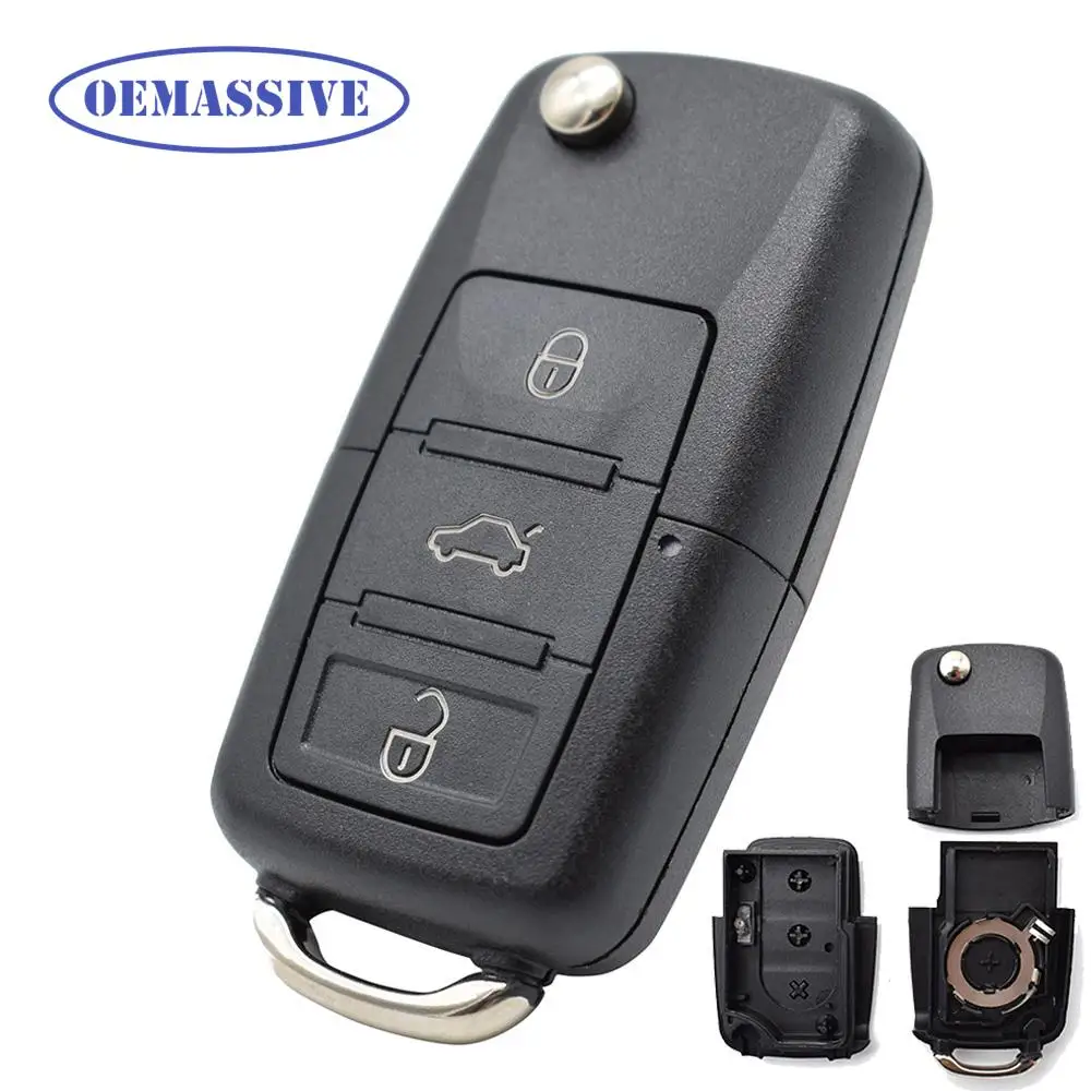 

OEMASSIVE Автомобильный дистанционный брелок для VW Golf MK6 Polo Bora Beetle Tiguan Passat Caddy Jetta Eos Scirocco 3 кнопки без лезвия